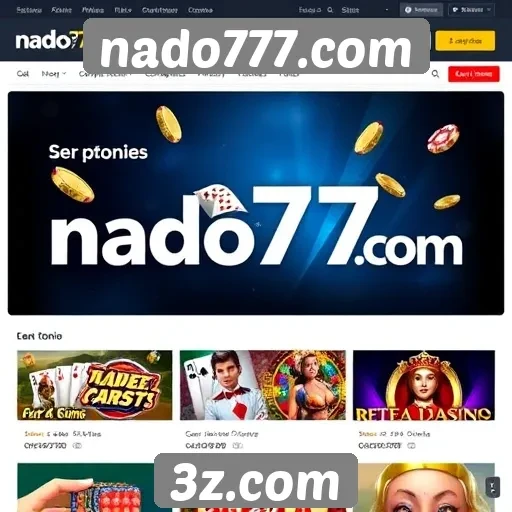 Funcionalidades e design do site nado777.com